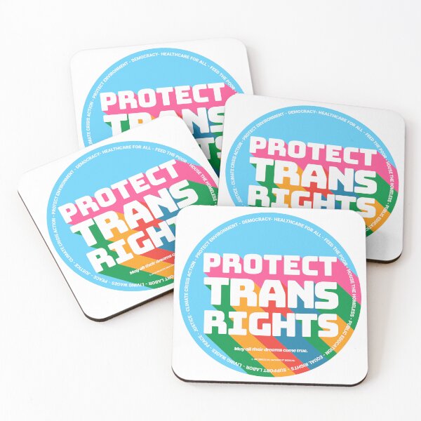 Item preview, PMD00351 Progressive Movement Designs Protect Trans Rights anti bullying message for LGBTQ progressives or ally designed and sold by ProgressiveLeft.