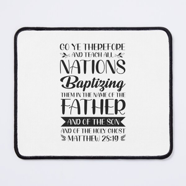 Item preview, Matthew 28:19 - Inspirational Christian Quotes designed and sold by catholicquotes.