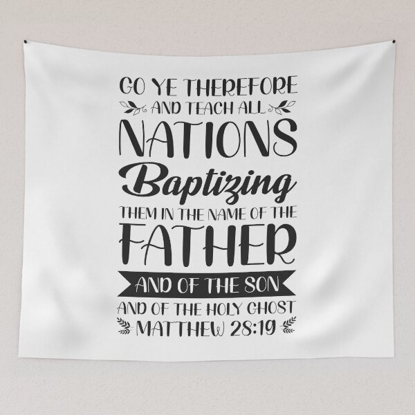 Item preview, Matthew 28:19  - Inspirational Christian Quotes designed and sold by catholicquotes.