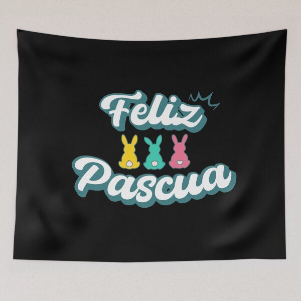 Item preview, Feliz Pascua Happy Easter Spanish text designed and sold by ALLURE-minimal.