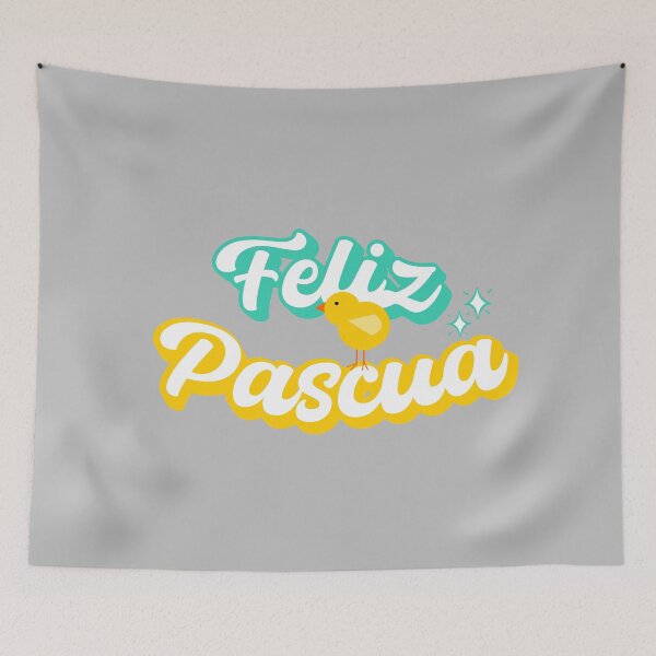 Item preview, Feliz Pascua Happy Easter Spanish text designed and sold by ALLURE-minimal.