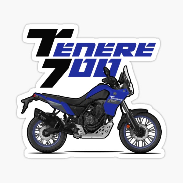 Tenere 700 - Blue Sticker for Sale by Tomislav Lozic