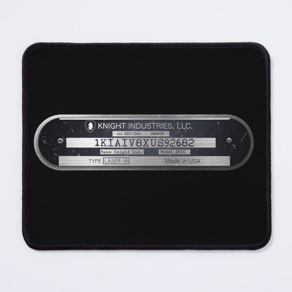 Item preview, Knight Rider VIN plate designed and sold by BlueVanCreative.