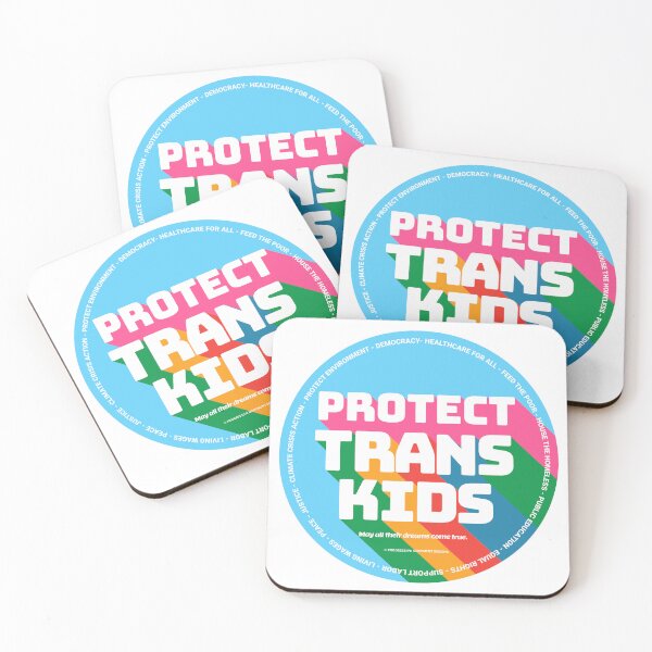 Item preview, PMD00348 Progressive Movement Designs Protect Trans Kids anti bullying message for LGBTQ progressives or ally designed and sold by ProgressiveLeft.