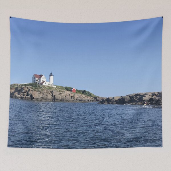 Item preview, Beach Digital Painting, Ocean with Lighthouse, Gloucester, MA designed and sold by jlmartelli.