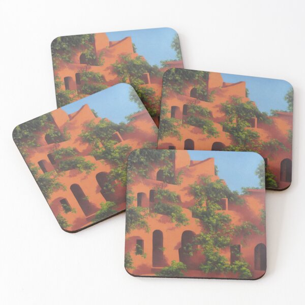 Item preview, Spanish Terracotta Style Homes with Lush Greenery designed and sold by bryanchvzz.