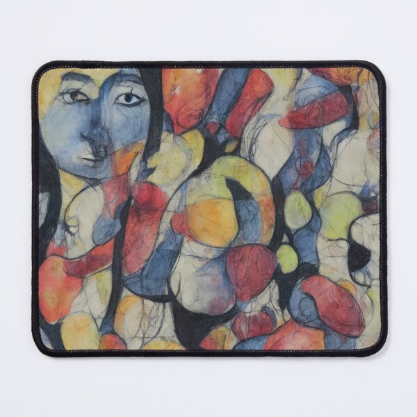Item preview, Blue Woman Portrait with Red Apples designed and sold by bryanchvzz.