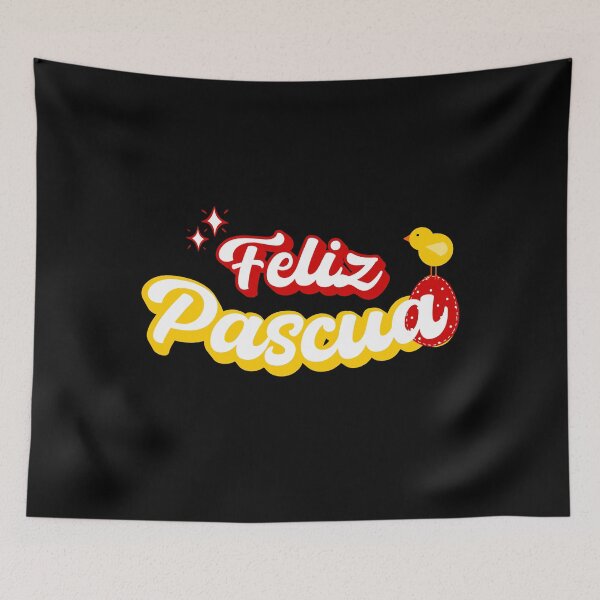 Item preview, Feliz Pascua Happy Easter Spanish text designed and sold by ALLURE-minimal.