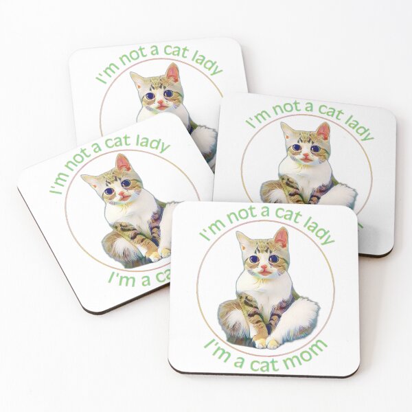 Item preview, I’m Not a Cat Lady, I’m a Cat Mom designed and sold by funhousejen.