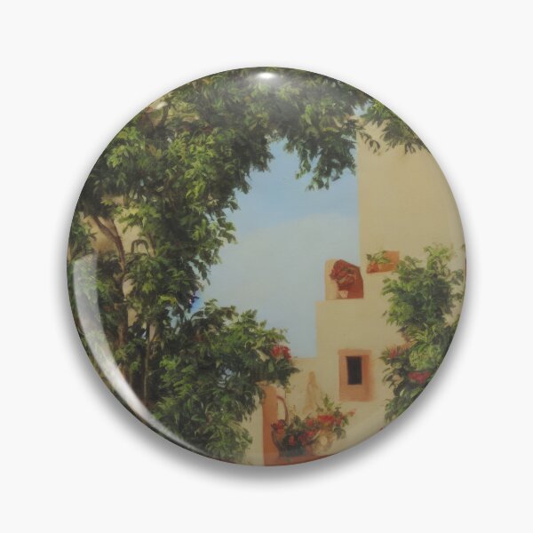 Item preview, White Spanish Villa with Trees Still Life designed and sold by bryanchvzz.