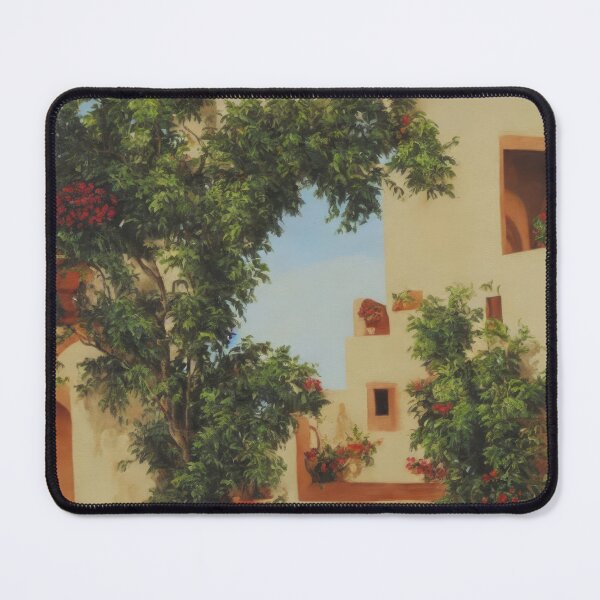 Item preview, White Spanish Villa with Trees Still Life designed and sold by bryanchvzz.