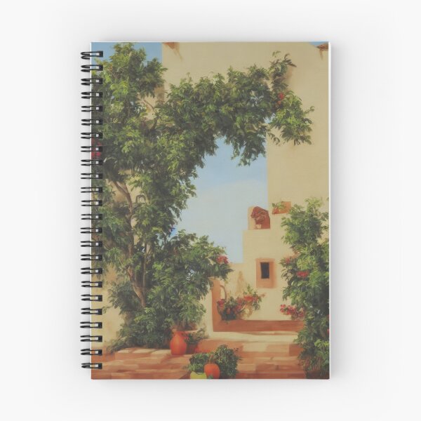 Item preview, White Spanish Villa with Trees Still Life designed and sold by bryanchvzz.