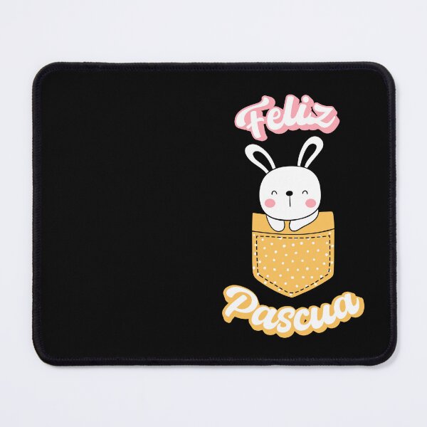 Item preview, Feliz Pascua Happy Easter Spanish text - bunny in a pocket designed and sold by ALLURE-minimal.