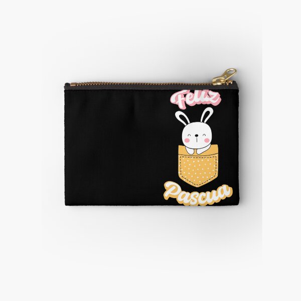 Item preview, Feliz Pascua Happy Easter Spanish text - bunny in a pocket designed and sold by ALLURE-minimal.