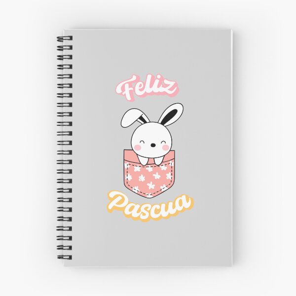 Item preview, Feliz Pascua Happy Easter Spanish text - bunny in a pocket designed and sold by ALLURE-minimal.