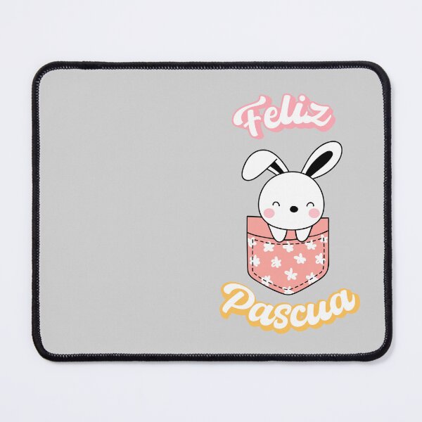 Item preview, Feliz Pascua Happy Easter Spanish text - bunny in a pocket designed and sold by ALLURE-minimal.