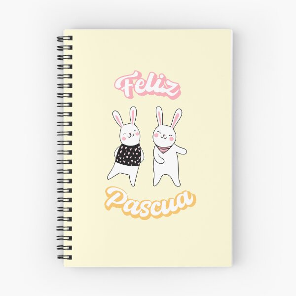 Artikelvorschau, Feliz Pascua Frohe Ostern spanischer Text - tanzende Hasen - Hasendame - Ostern für Kinder entworfen und verkauft von ALLURE-minimal.
