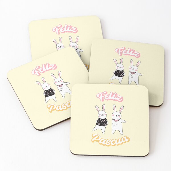 Item preview, Feliz Pascua Happy Easter Spanish text - dancing bunnies - lady bunny - easter for kids designed and sold by ALLURE-minimal.