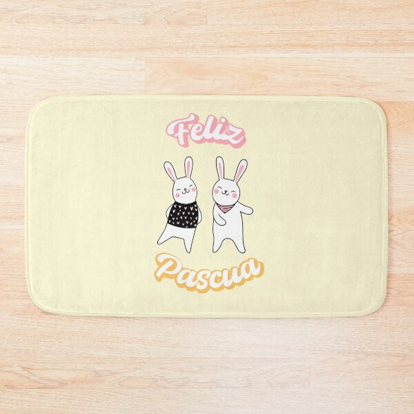 Item preview, Feliz Pascua Happy Easter Spanish text - dancing bunnies - lady bunny - easter for kids designed and sold by ALLURE-minimal.