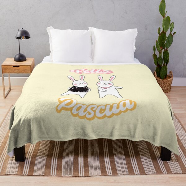 Item preview, Feliz Pascua Happy Easter Spanish text - dancing bunnies - lady bunny - easter for kids designed and sold by ALLURE-minimal.