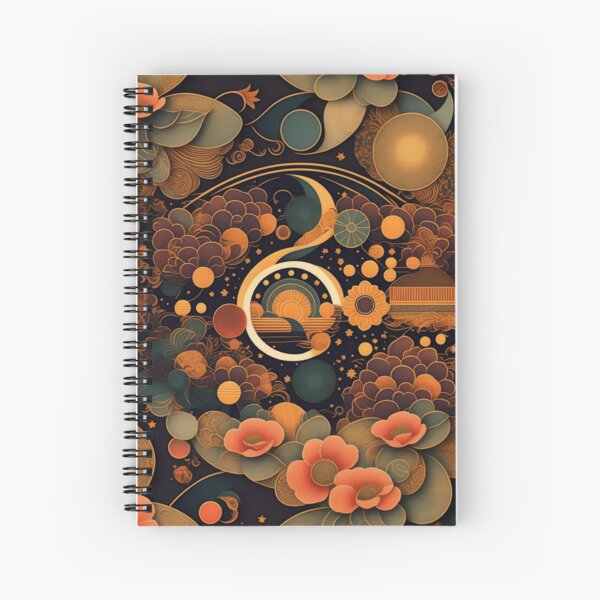The Flowers of Universe Spiral Notebook