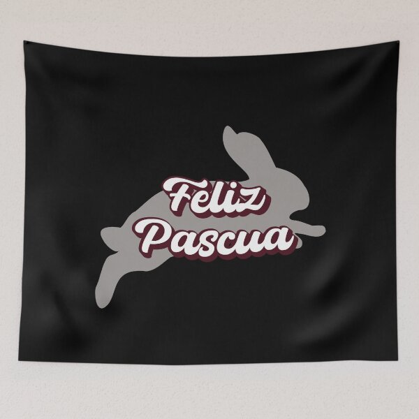 Item preview, Feliz Pascua Happy Easter Spanish text - running easter bunny - hip hop bunny designed and sold by ALLURE-minimal.