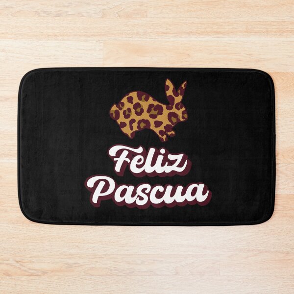 Item preview, Feliz Pascua Happy Easter Spanish text - wild easter bunny designed and sold by ALLURE-minimal.