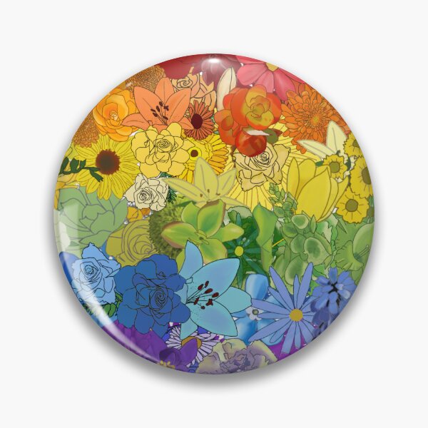 Item preview, Floral Pride Flag - Floral Rainbow designed and sold by Mereileen.
