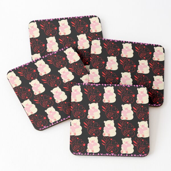 Item preview, Teddy Bear Love and Pink Love Hearts designed and sold by universegrace.