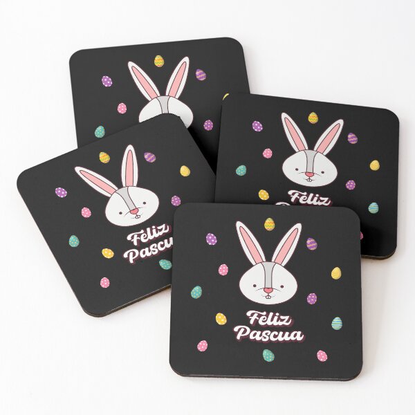 Item preview, Feliz Pascua Happy Easter Spanish text - easter bunny and easter eggs designed and sold by ALLURE-minimal.