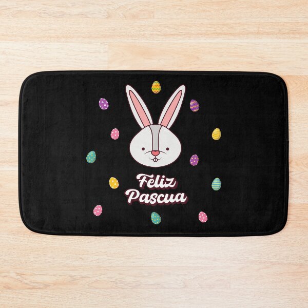 Item preview, Feliz Pascua Happy Easter Spanish text - easter bunny and easter eggs designed and sold by ALLURE-minimal.