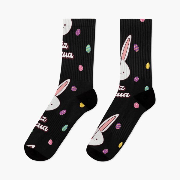 Item preview, Feliz Pascua Happy Easter Spanish text - easter bunny and easter eggs designed and sold by ALLURE-minimal.