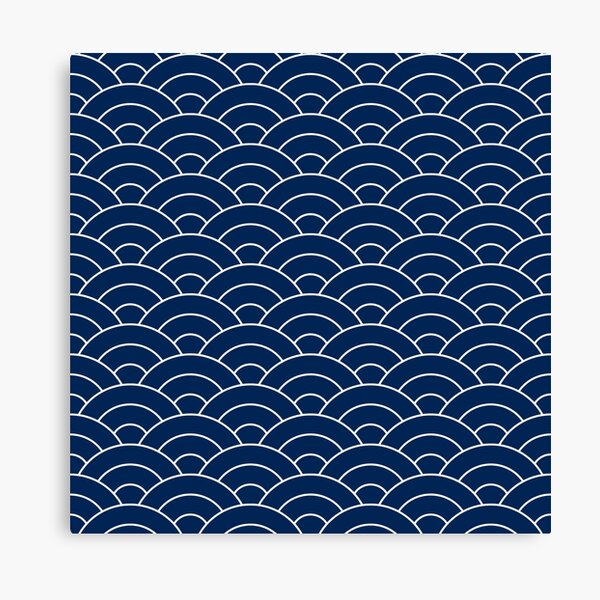 Item preview, waves, white and navy blue designed and sold by AK-minimalist.