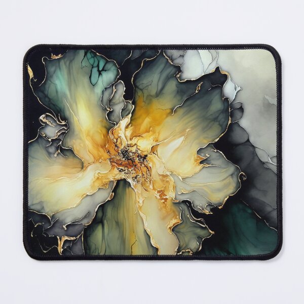 Item preview, Primed Daffodil - Abstract Alcohol Ink  Resin Art designed and sold by inkvestor.
