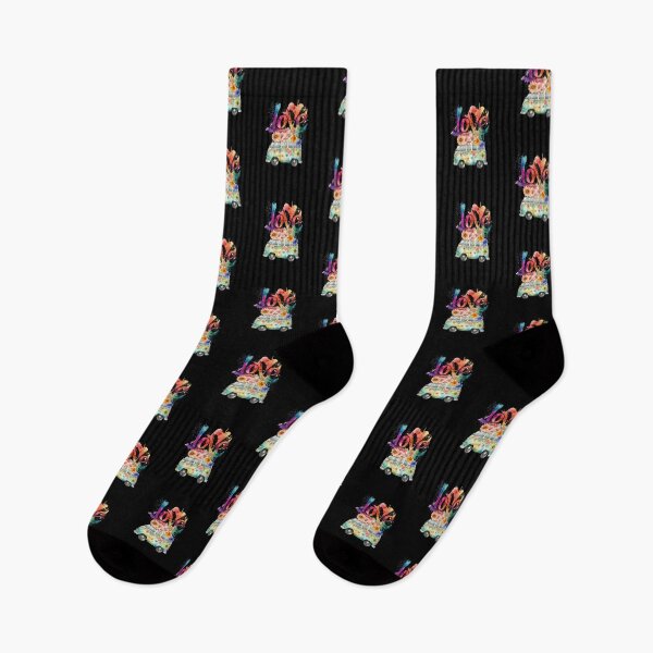 Item preview, Retro Love Floral Van designed and sold by PBJArt.
