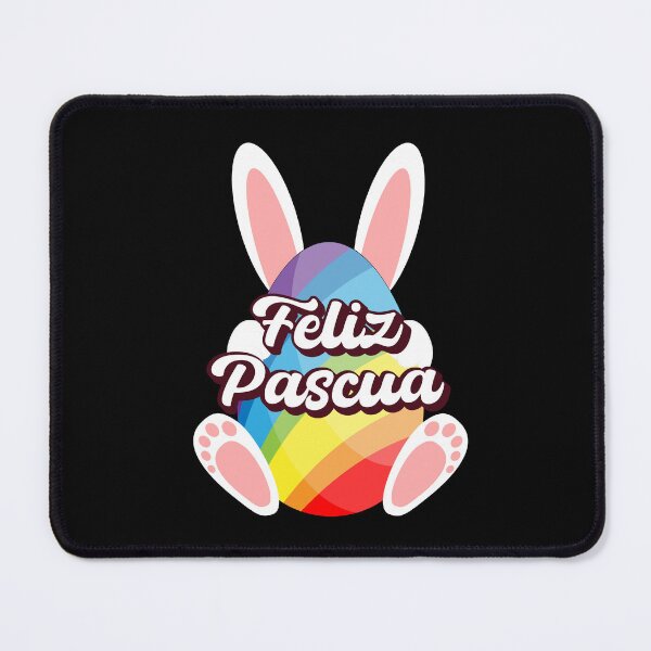 Item preview, Feliz Pascua Happy Easter Spanish text - easter bunny rainbow egg designed and sold by ALLURE-minimal.