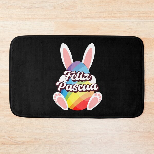 Item preview, Feliz Pascua Happy Easter Spanish text - easter bunny rainbow egg designed and sold by ALLURE-minimal.
