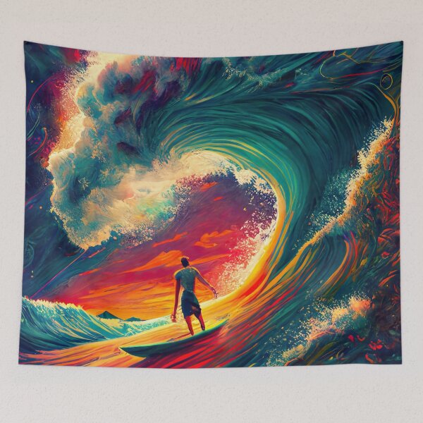 Item preview, big wave surfing designed and sold by KrisG-Art.