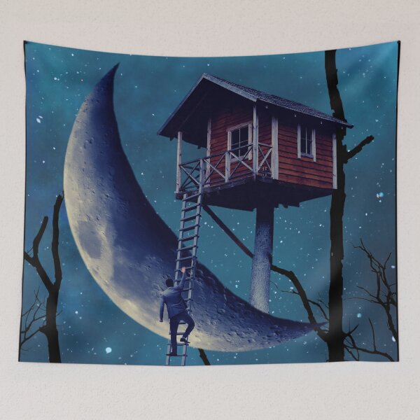 Item preview, Dreaming of a Treehouse on a Crescent Moon designed and sold by Caregiverology.