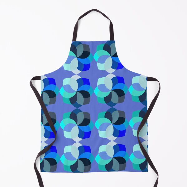 Item preview, Geometric Flowers Blue Pattern designed and sold by dealchica.