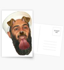 Bin Laden Snapchat Dog Postcards