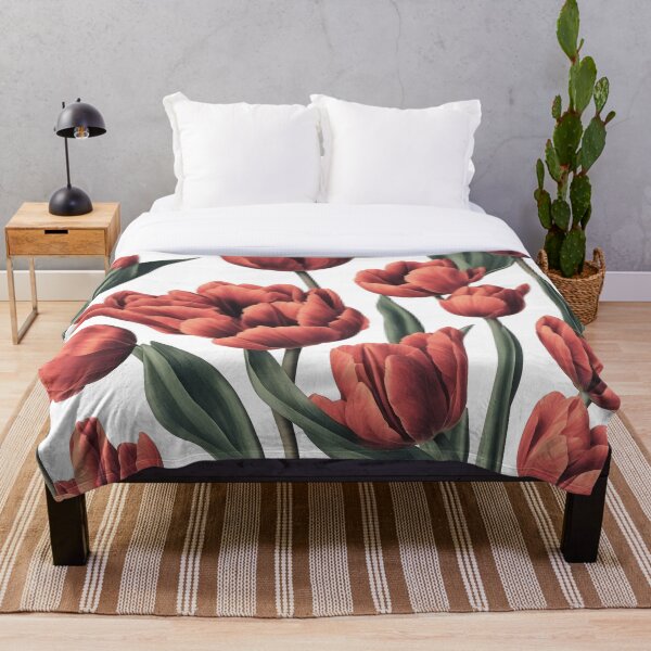 Item preview, Red tulips pattern designed and sold by Edith Leyster.