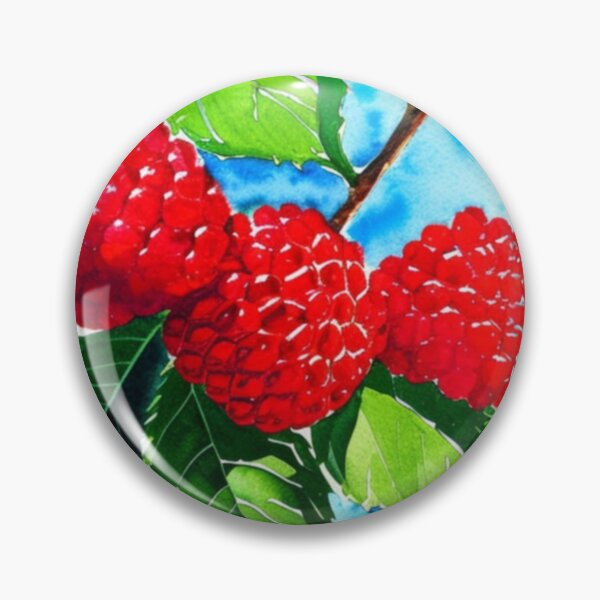 Item preview, Red Rasperries on Branch with Leaves designed and sold by kiliteh.