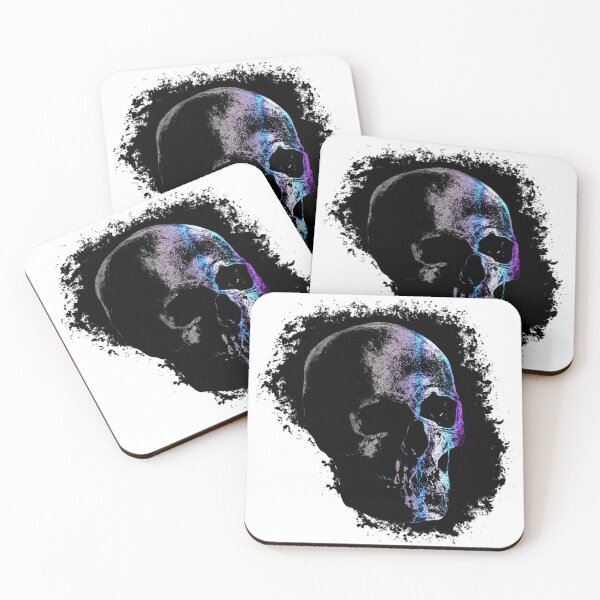 Aperçu de l'œuvre EERIE SKULL Bleu Violet créée et vendue par SHOP HAWAII.