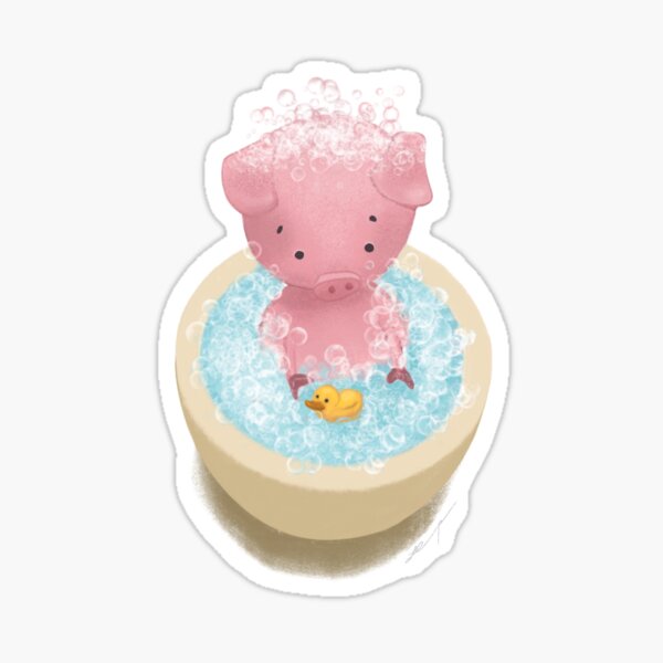Piggy Bath Sticker