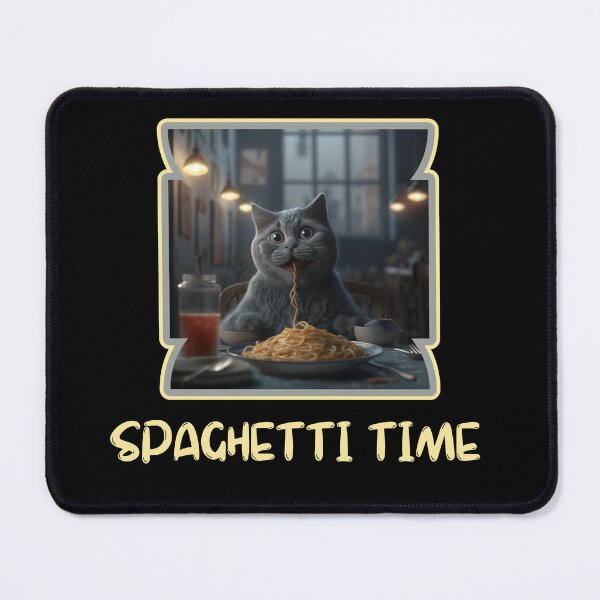 Item preview, Cat Eating Spaghetti designed and sold by Cute-Jory-Store.