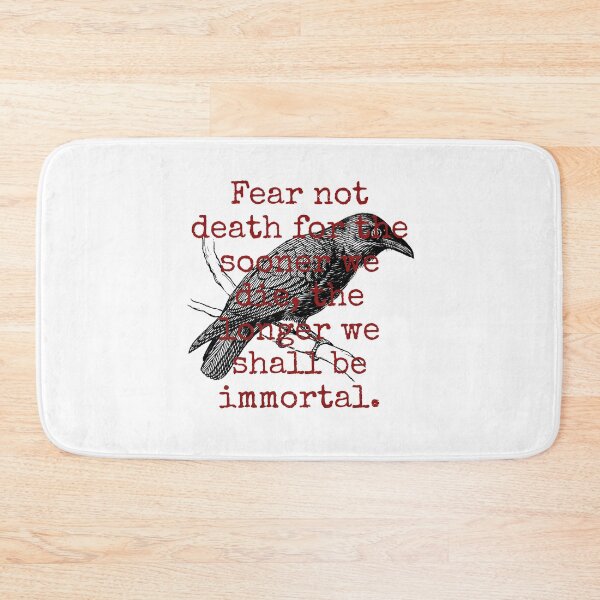 Item preview, Fear Not Death For The Sooner We Die - Death Quote  designed and sold by CrankyOldDude.