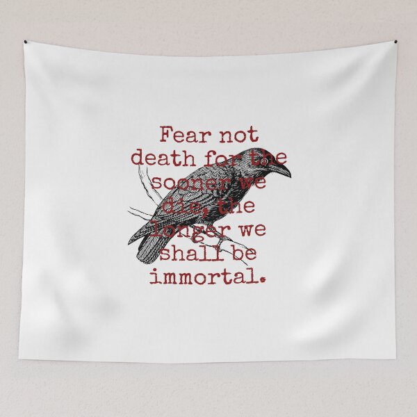 Item preview, Fear Not Death For The Sooner We Die - Death Quote  designed and sold by CrankyOldDude.