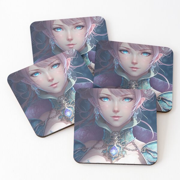 Item preview, A fantasy elf female bishop in a blue pastel dress designed and sold by PJGartui.