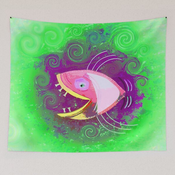 Item preview, Boho Fish Home Décor or Art Bohemian Vibes Hippie Style 2 of 2  designed and sold by Beachy.